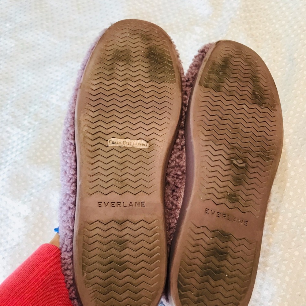 Everlane Women's Teddy Slipper Mule SlipOn Lavender Fleece Faux Fur - Picture 9 of 9